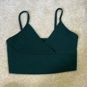forest green, super cropped tank